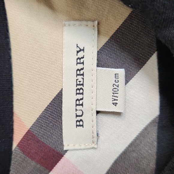 Burberry Girls Black Cotton Jacket, Size 4 ~ EUC - Picture 8 of 10